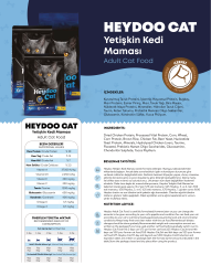 Heydoo Tavuklu Yetişkin Kedi Maması