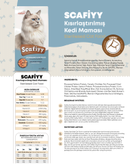 Scafiyy Somonlu Pirinçli Kısır Kedi Maması