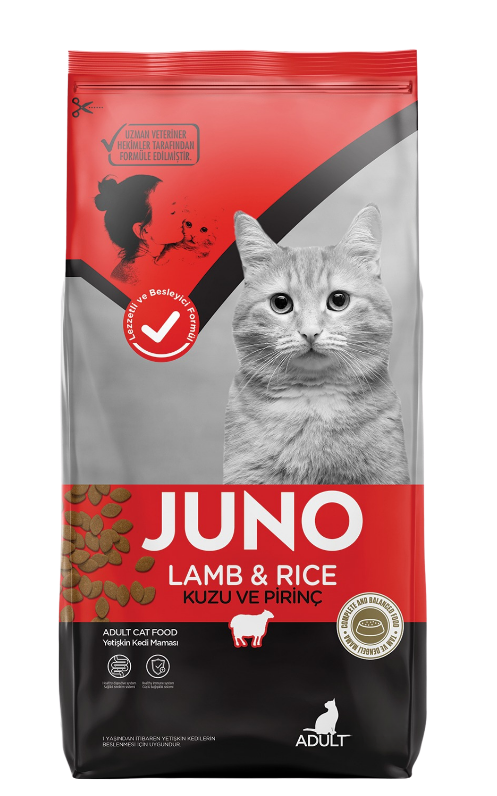 Juno Kuzulu ve Pirinçli Yetişkin Kedi Maması