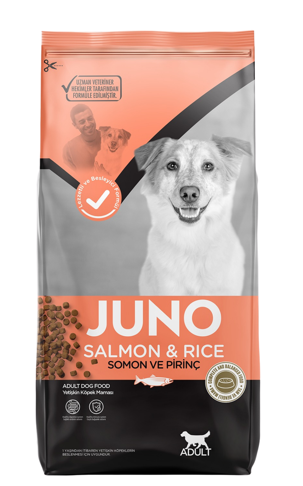 Juno Somon ve Pirinç Yetişkin Köpek Maması