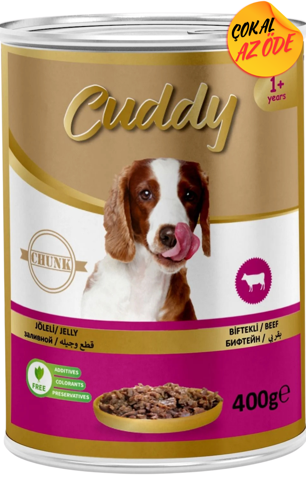 Cuddy Parça Biftek Etli Yetişkin Köpek Konservesi 400 g