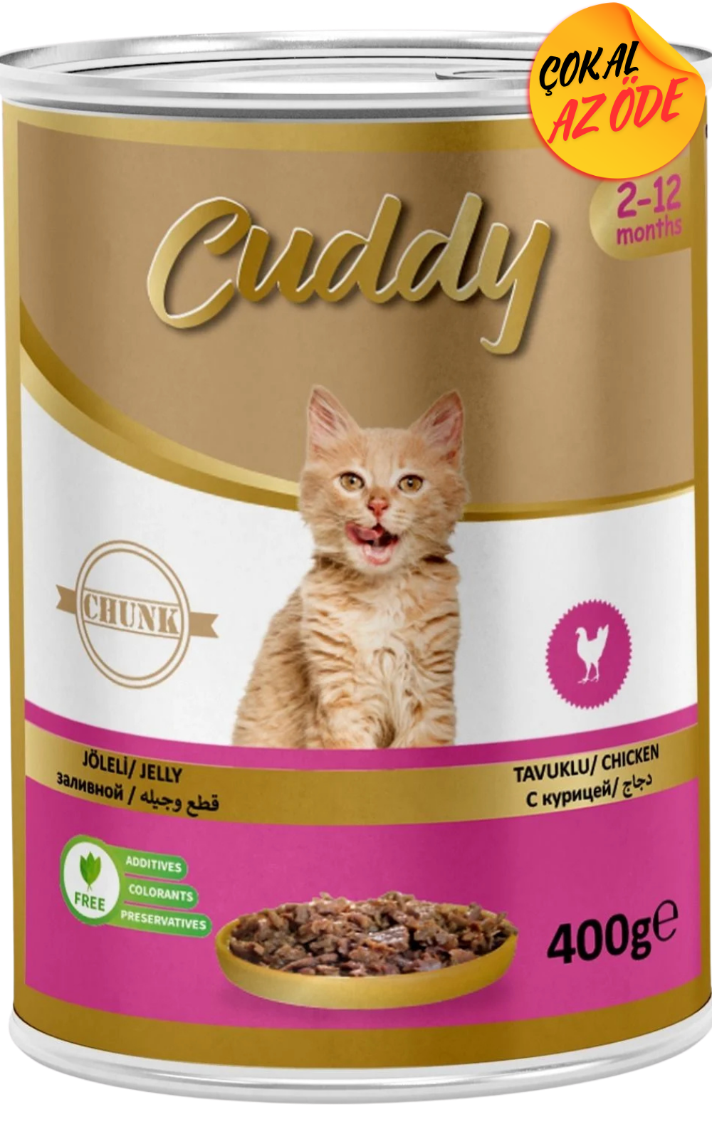 Cuddy Parça Tavuk Etli Yavru Kedi Konservesi 400 g
