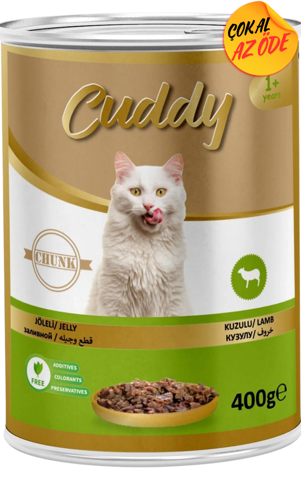 Cuddy Parça Kuzu Etli Yetişkin Kedi Konservesi 400 g