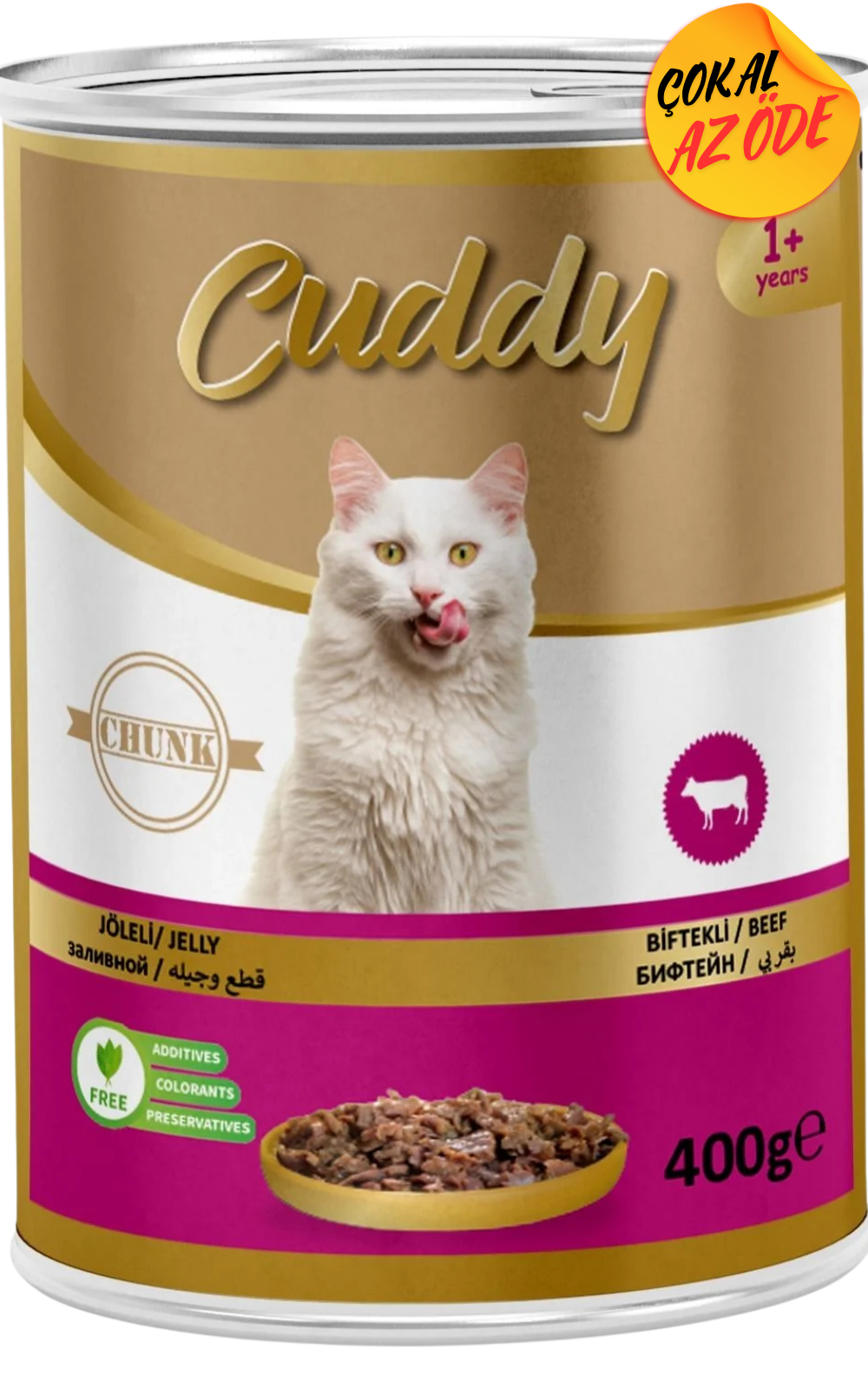 Cuddy Parça Biftek Etli Yetişkin Kedi Konservesi 400 g