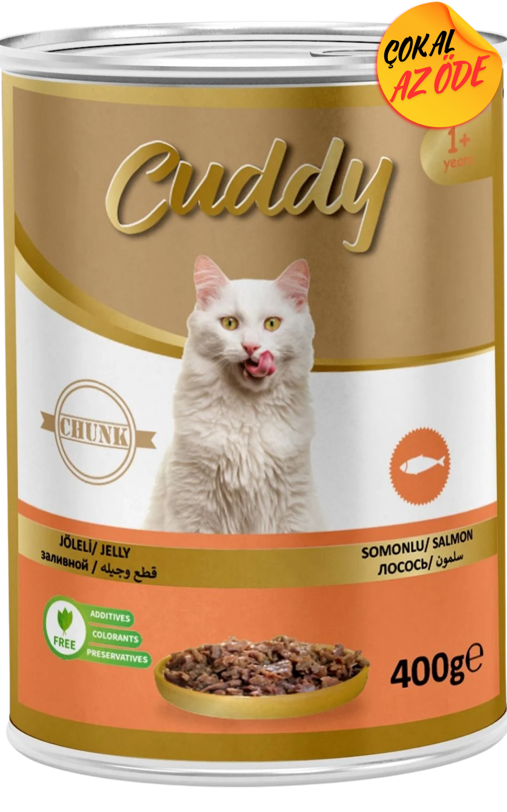 Cuddy Parça Somon Etli Yetişkin Kedi Konservesi 400 g