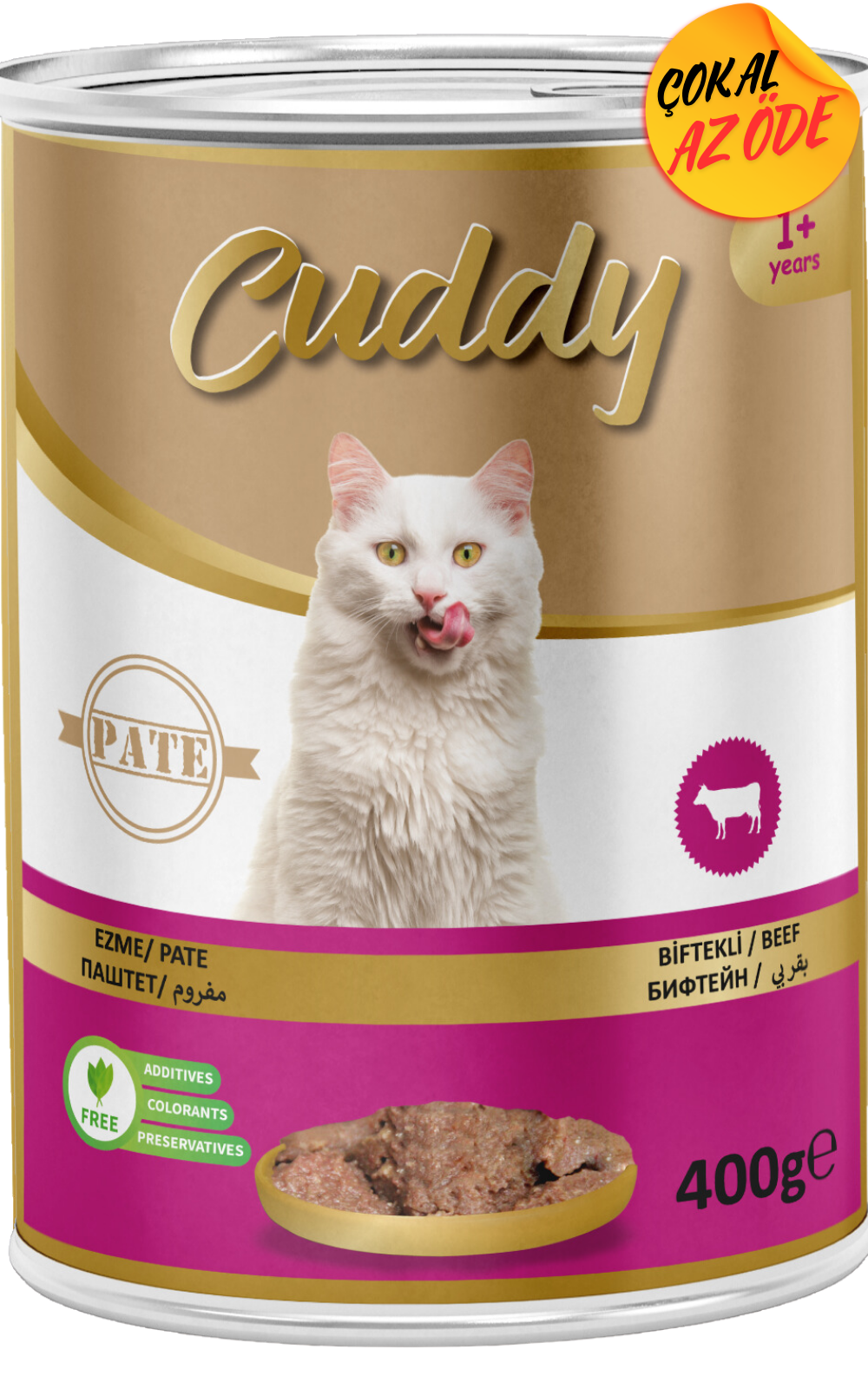 Cuddy Kıyma Biftek Etli Yetişkin Kedi Konservesi 400 g