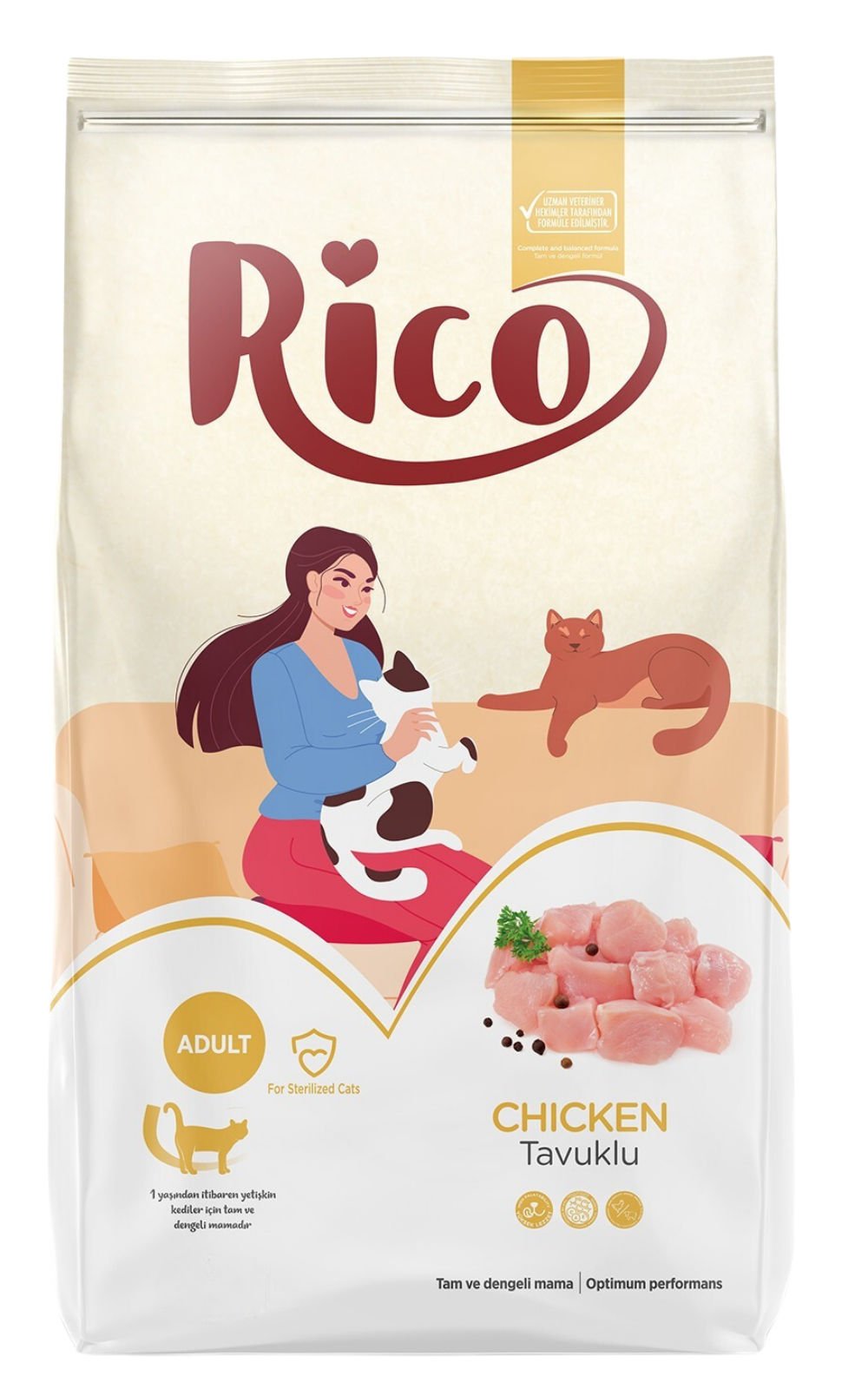 Rico Tavuklu Kısırlaştırılmış Yetişkin Kedi Maması