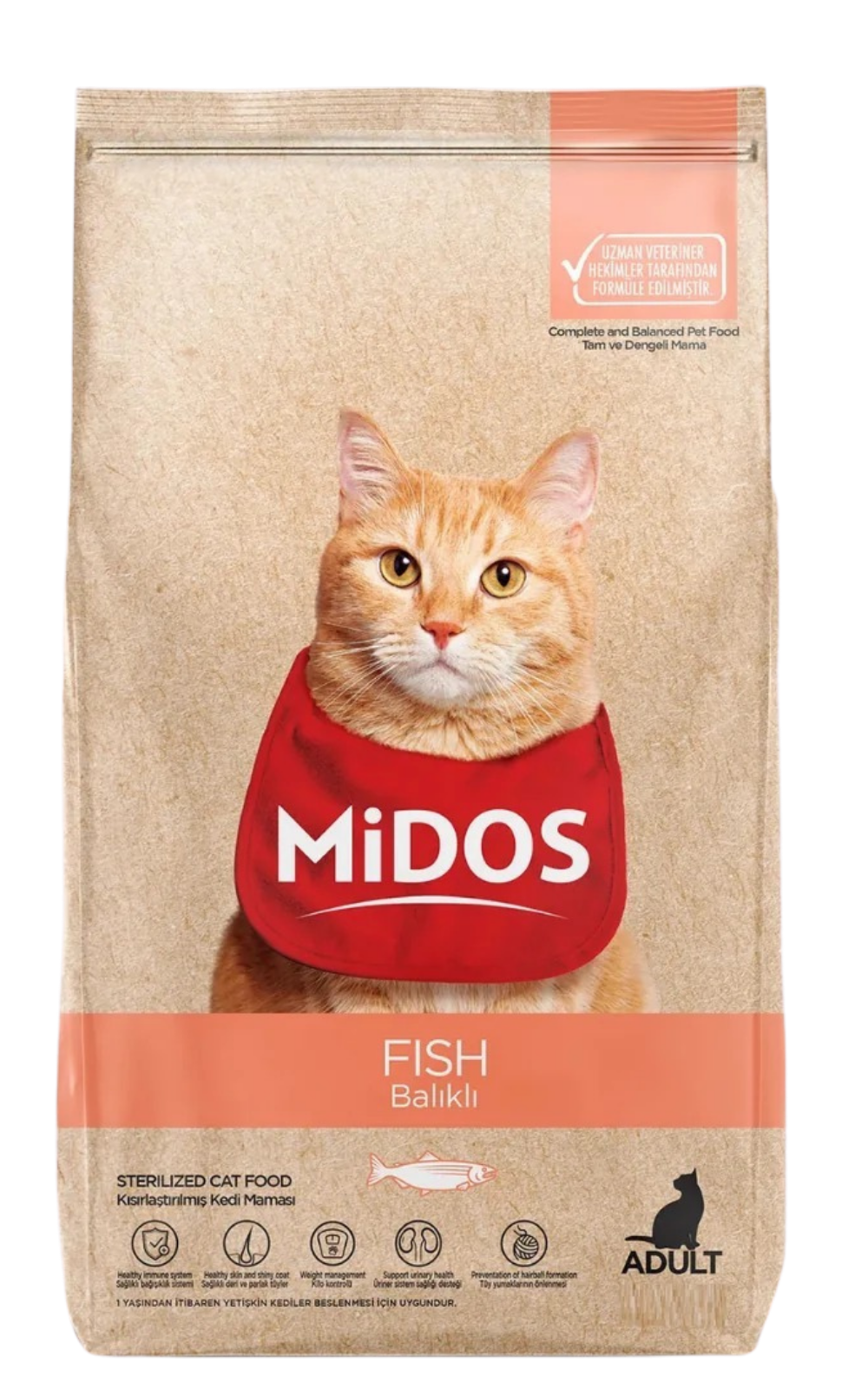 Midos Balıklı Kısırlaştırılmış Yetişkin Kedi Maması