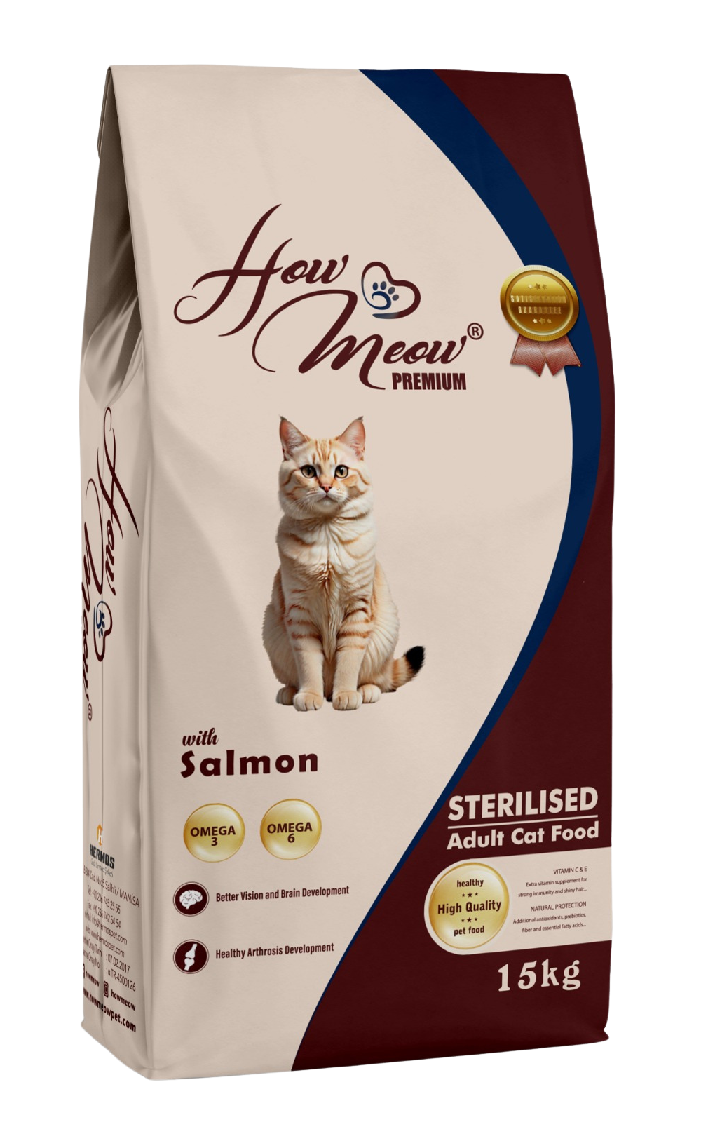 How Meow Somonlu Kısırlaştırılmış Yetişkin Kedi Maması