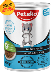 Peteko Parça Balıklı Yavru Kedi Konservesi 400 g