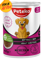 Peteko Parça Biftekli Yetişkin Köpek Konservesi 400 g