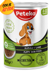 Peteko Parça Kuzulu Yavru Köpek Konservesi 400 g