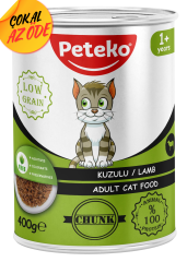 Peteko Parça Kuzulu Yetişkin Kedi Konservesi 400 g