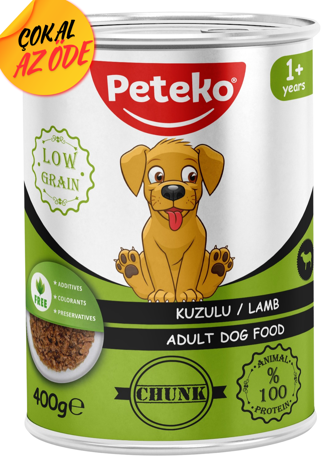 Peteko Parça Kuzulu Yetişkin Köpek Konservesi 400 g