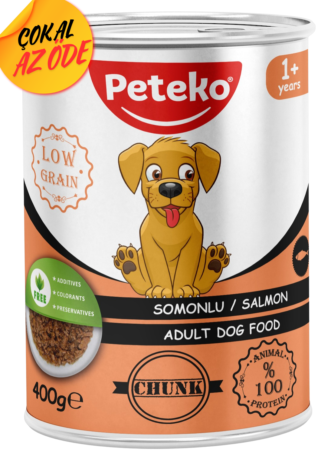 Peteko Parça Somonlu Yetişkin Köpek Konservesi 400 g