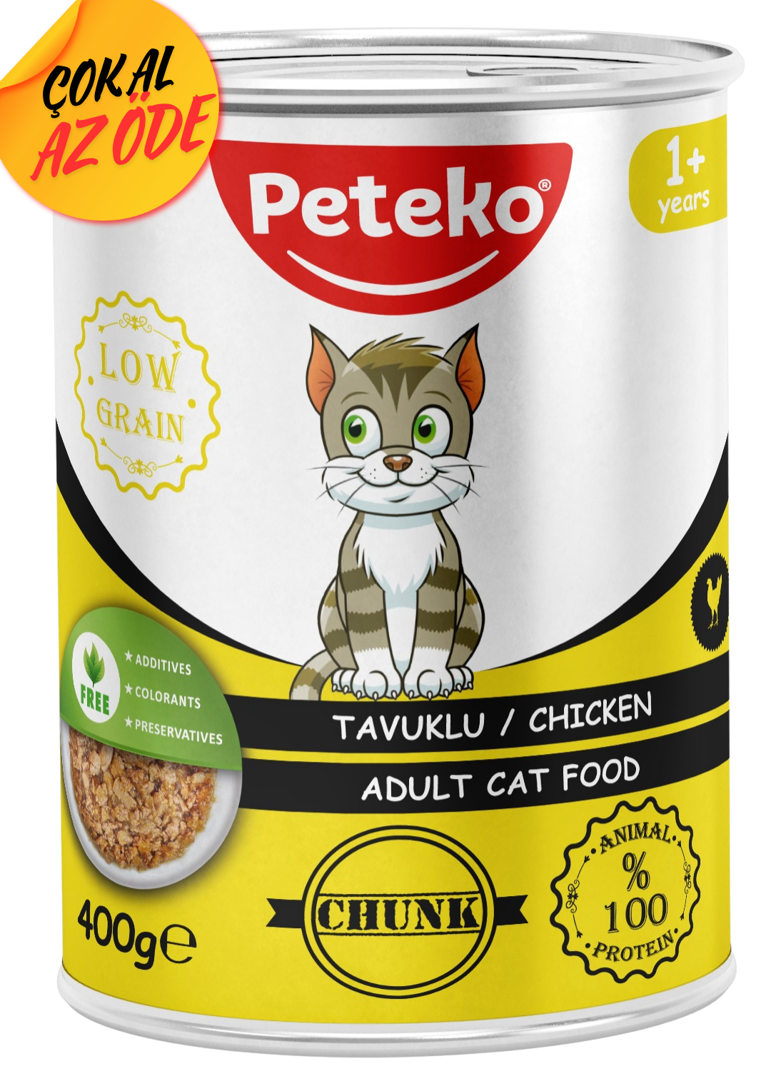 Peteko Parça Tavuklu Yetişkin Kedi Konservesi 400 g