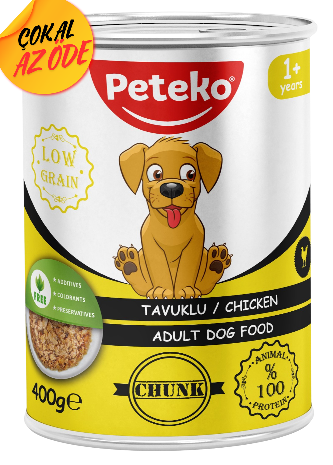 Peteko Parça Tavuklu Yetişkin Köpek Konservesi 400 g
