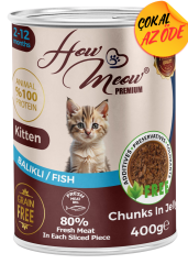 How Meow Parça Balıklı Yavru Kedi Konservesi 400 g