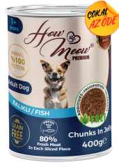How Meow Parça Balıklı Yetişkin Köpek Konservesi 400 g