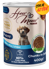 How Meow Parça Balıklı Yavru Köpek Konservesi 400 g