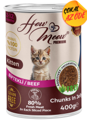 How Meow Parça Biftekli Yavru Kedi Konservesi 400 g
