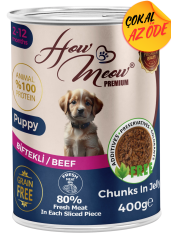 How Meow Parça Biftekli Yavru Köpek Konservesi 400 g