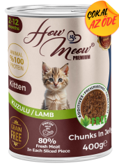 How Meow Parça Kuzulu Yavru Kedi Konservesi 400 g