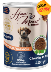 How Meow Parça Somonlu Yavru Köpek Konservesi 400 g