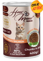 How Meow Parça Somonlu Yetişkin Kedi Konservesi 400 g