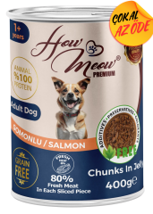 How Meow Parça Somonlu Yetişkin Köpek Konservesi 400 g
