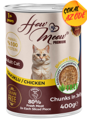 How Meow Parça Tavuklu Yetişkin Kedi Konservesi 400 g