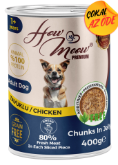 How Meow Parça Tavuklu Yetişkin Köpek Konservesi 400 g