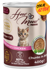 How Meow Parça Tavuklu Yavru Kedi Konservesi 400 g